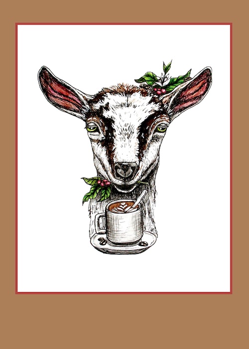 "Coffee Goat" Card